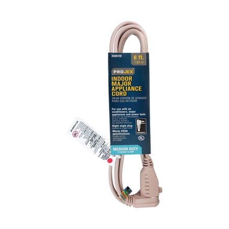 Projex Projex 14/3 SPT-3 125 V 6 ft. L Appliance Cord 1AC-001-003FBGP